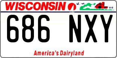 WI license plate 686NXY