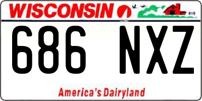 WI license plate 686NXZ