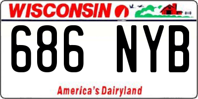 WI license plate 686NYB