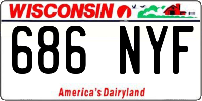 WI license plate 686NYF