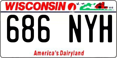 WI license plate 686NYH