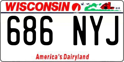 WI license plate 686NYJ