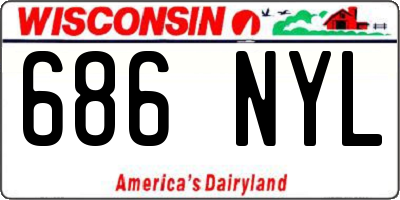 WI license plate 686NYL