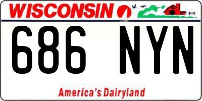 WI license plate 686NYN