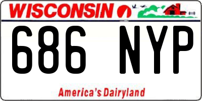 WI license plate 686NYP