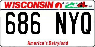 WI license plate 686NYQ