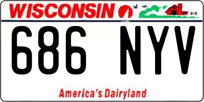 WI license plate 686NYV