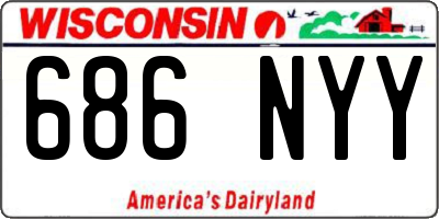 WI license plate 686NYY