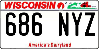 WI license plate 686NYZ