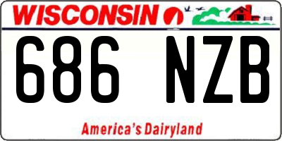 WI license plate 686NZB