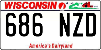WI license plate 686NZD