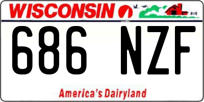 WI license plate 686NZF