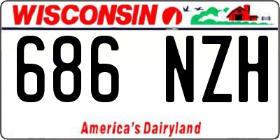 WI license plate 686NZH