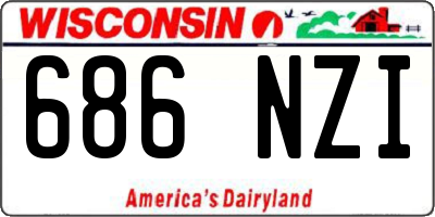 WI license plate 686NZI