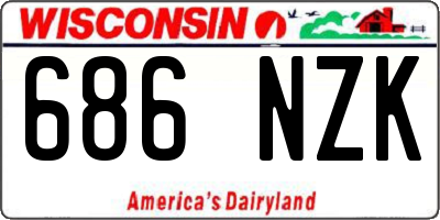 WI license plate 686NZK