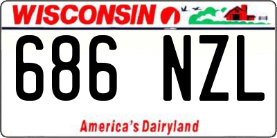 WI license plate 686NZL