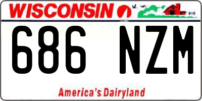 WI license plate 686NZM