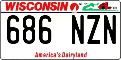 WI license plate 686NZN