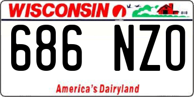 WI license plate 686NZO