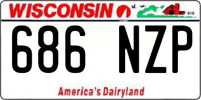 WI license plate 686NZP