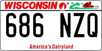WI license plate 686NZQ