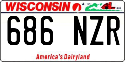 WI license plate 686NZR
