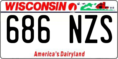 WI license plate 686NZS