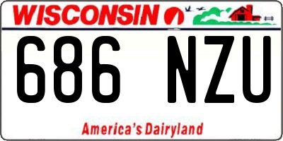 WI license plate 686NZU