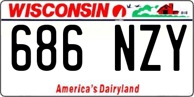 WI license plate 686NZY