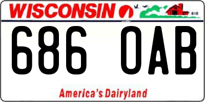 WI license plate 686OAB