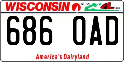 WI license plate 686OAD