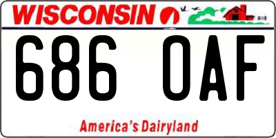 WI license plate 686OAF