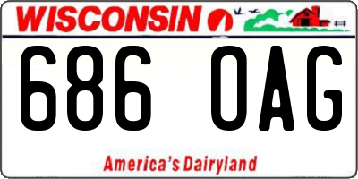 WI license plate 686OAG