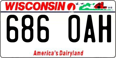WI license plate 686OAH