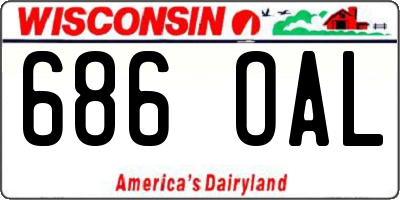 WI license plate 686OAL