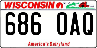 WI license plate 686OAQ