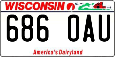 WI license plate 686OAU