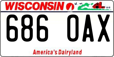 WI license plate 686OAX