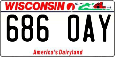 WI license plate 686OAY