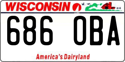 WI license plate 686OBA