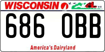 WI license plate 686OBB