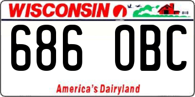 WI license plate 686OBC