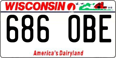 WI license plate 686OBE