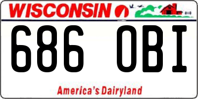 WI license plate 686OBI