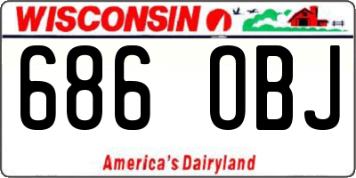 WI license plate 686OBJ