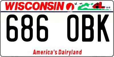WI license plate 686OBK