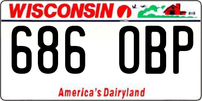 WI license plate 686OBP