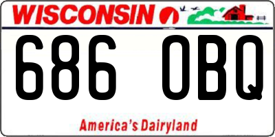 WI license plate 686OBQ