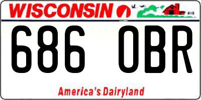 WI license plate 686OBR