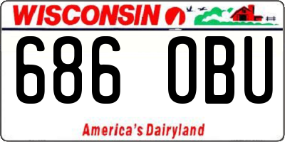 WI license plate 686OBU
